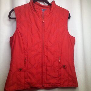 Paco Spirit Quilted Vest M Full Zip Pockets Red
